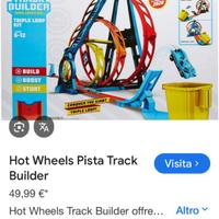 Pista HOT WHEELS TRACK BUILDER TRIPLE LOOP