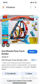 Pista HOT WHEELS TRACK BUILDER TRIPLE LOOP