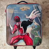 ZAINO SCUOLA TROLLEY POWER RANGERS COME NUOVO