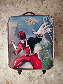 ZAINO SCUOLA TROLLEY POWER RANGERS COME NUOVO
