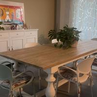 TAVOLO in LEGNO + MOBILE BIANCO