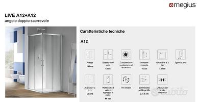 Box doccia Live di Megius scorrevole 70x120