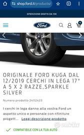 Cerchi in lega da 17 originali Ford come da foto