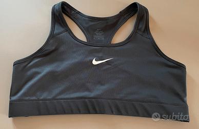 Nike swoosh dri-fit reggiseno sportivo nero nuovo