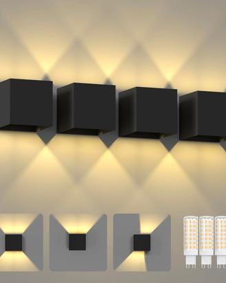 ChangM 4pz Applique LED 7W IP65 Nero 3000K