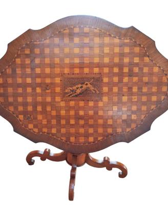 Tavolo Rolo cappello del prete Mari XIX sec.