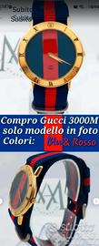 Cer.co Orologio Gucci mod. 3000M. Blu e Rosso. 