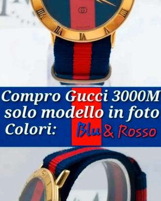 Cer.co Orologio Gucci mod. 3000M. Blu e Rosso. 