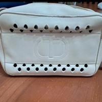 Borsa bianca originale Twinset a zip con tracolla