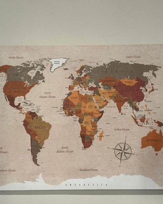 quadri acustici mappamondo
