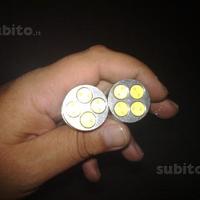 Luci a 4 led tunnel light t25 p21w bianche