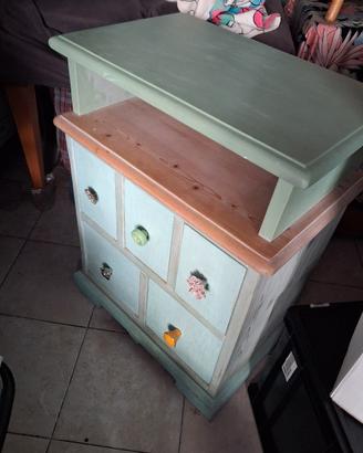 mobile in legno  fenice color verde acq