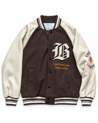 Giacca varsity Bershka XS marrone crema