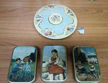 Scatole di latta Alemagna Perugina anni 50