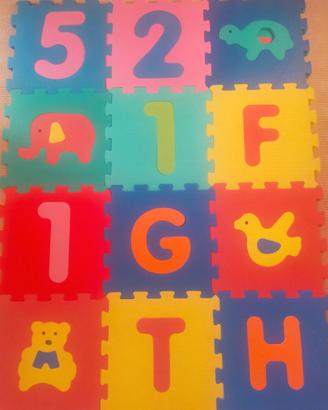Tappetino colorato da gioco puzzle componibile