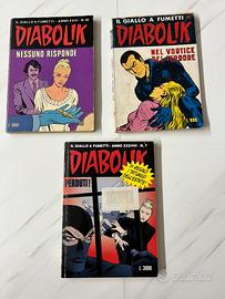 Lotto 3 Fumetti Diabolik Vintage Gadget Tatuaggi