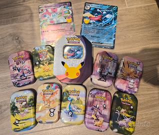 Pokémon 30th Anniversario 10 Tin Vuote  e 2 carte