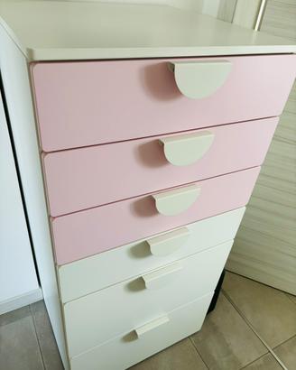 Cassettiera Ikea bicolore Smastad