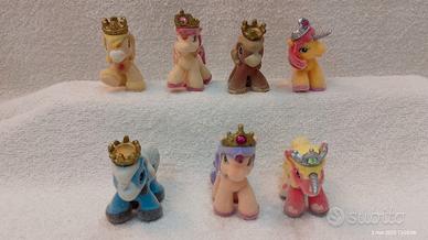 Lotto 7 Little pony unicorno miniature mini Figure