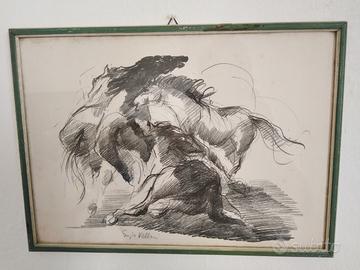 Quadro disegno a grafite Sergio Vellani