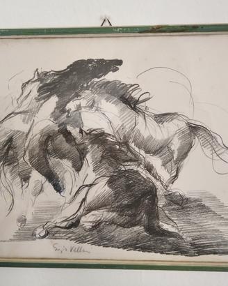 Quadro disegno a grafite Sergio Vellani