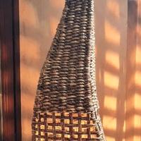 Lampada da terra in rattan intrecciato Altezza 130