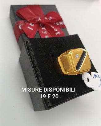 ANELLO UOMO PLACCATO ORO 18K 