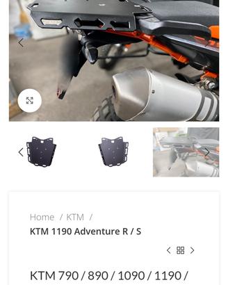Piastra portaborsa Outback per KTM 
