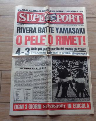 MEXICO 1970 ITALIA GERMANIA 4-3 GIORNALE OIGINALE