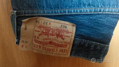 jeans 501 levi's uomo straight leg button-fly