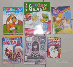 Lotto 6 libri da colorare e con giochi