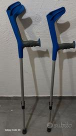 Stampelle ortopediche in alluminio regolabili