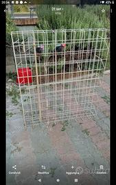 scaffale metallo porta bottiglie inclinate 