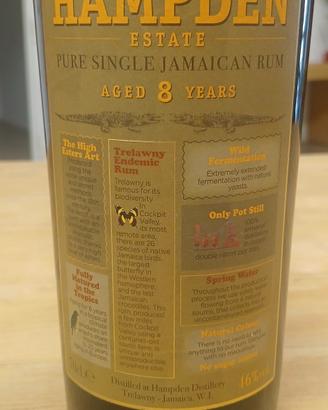 Hampden Estate 8 Years Pure Single Rum 70cl