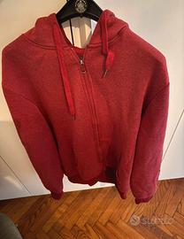Felpa con cappuccio bordeaux