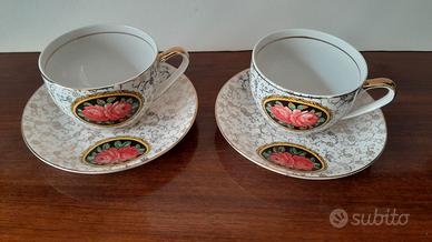 Coppia Tazzine Vintage Porcellana Bavaria
