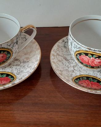 Coppia Tazzine Vintage Porcellana Bavaria