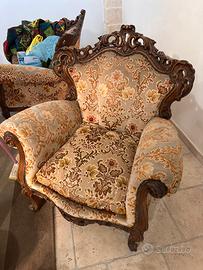 2 Poltrone stile barocco siciliano