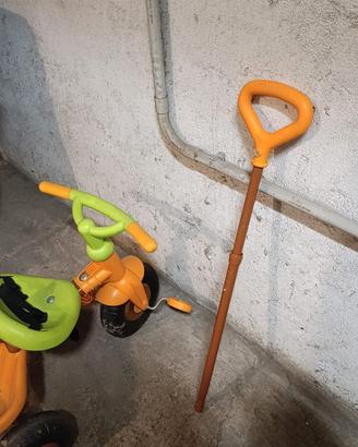 Triciclo bambini Smoby+asta da spinta rimovibile