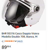 Casco BHR bianco taglia M 57-58 cm.