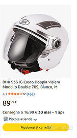 Casco BHR bianco taglia M 57-58 cm.
