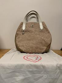 Borsa in tessuto Thun con inserti in pelle