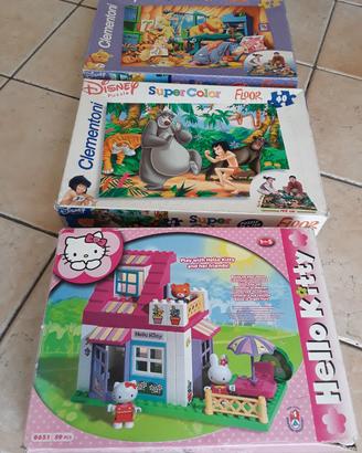 3 giochi hello kitty e puzzle Disney grandi