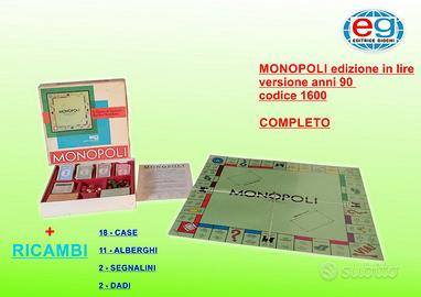 MONOPOLI GIOCO IN LIRE ANNI 90 + RICAMBI  no euro