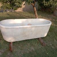 Vasca free standing unico blocco marmo Carrara