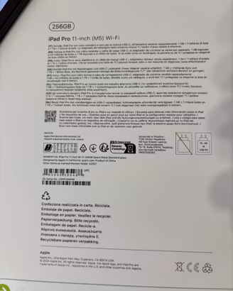 Ipad pro 11” M5 COME NUOVO