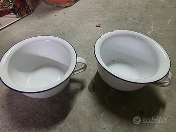 Coppia pitali smaltati Bassano 22