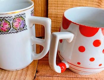 Tazze Art Deco Czecho Slovakia JSG  &  FBS
