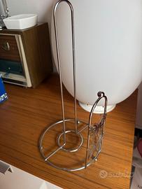 Porta rotolo da cucina in acciaio