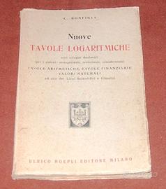 Tavole logaritmiche, finanziarie - Hoepli - 1944